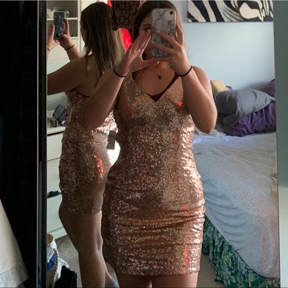 Windsor Rose Gold Sequins dress - Picture 1 of 5